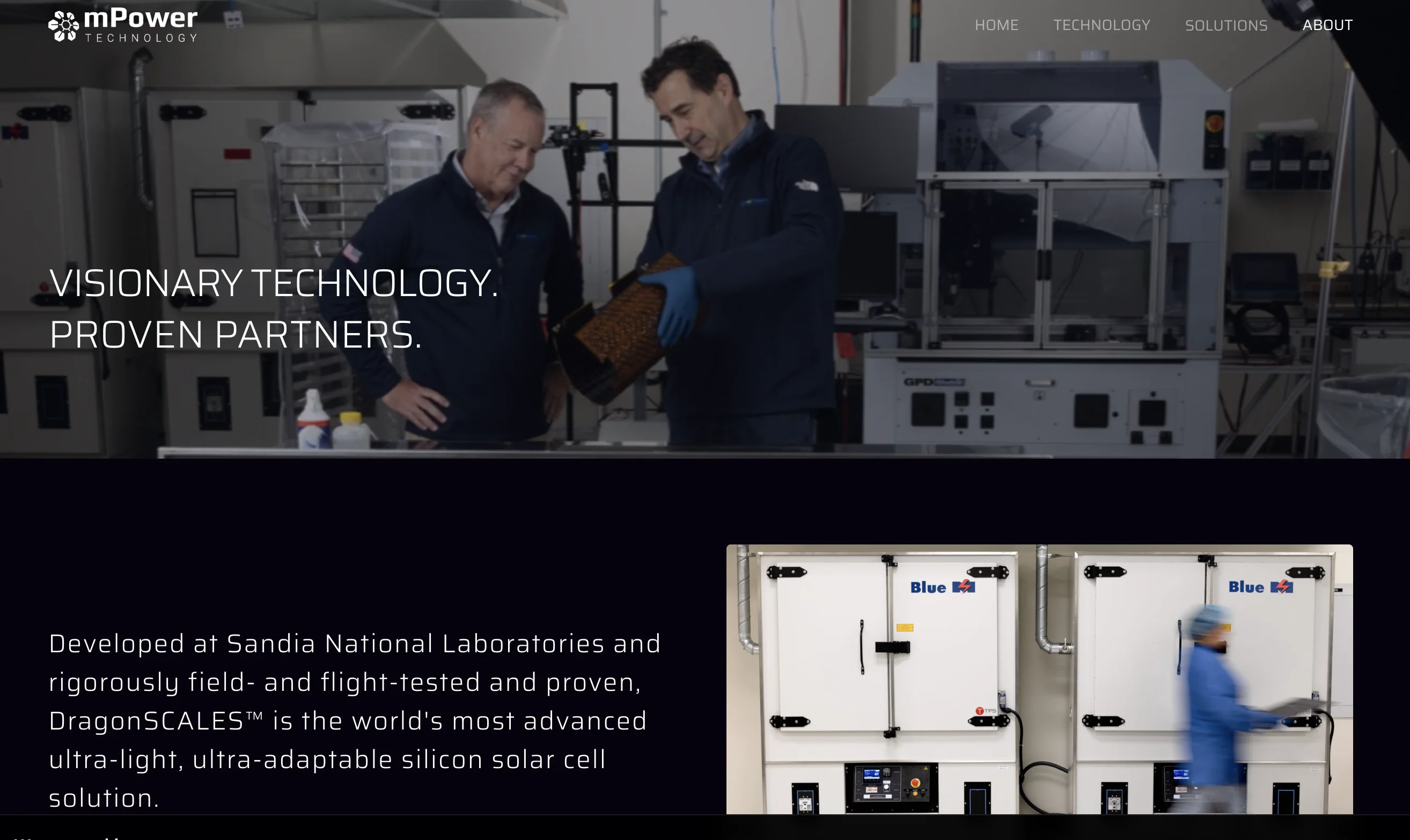 mPower Tech Website Preview 3